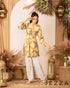 Printed Satin Mandarin Collar Top 61451